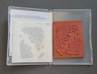 Stampin Up  - Corner Bouquet Rubber Stamp Set Of 4 In Case 