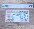 Gibraltar   5 Pmg 66 Epq Graded Banknote 2000 Millennium Commemorative Mm409556
