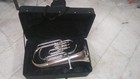 Euphonium  3 Valve Horn Of Pure Brass In Silver Chrom Polish case Box  Free Ship