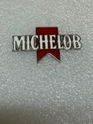 Vintage Michelob Beer Red Ribbon Logo Lapel Pin Brewery Advertising Collectible