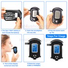 Professional Breath Blood Alcohol Bac Tester Blow-in Breathalyzer Digital Test