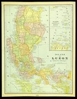 Vintage Luzon Island Map Philippines Islands Original Manila Ca 1901 Antique