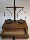 Antique Eimer   Amend  Apothecary  Balance Scale Brass Laboratory Tabletop