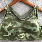 Victorias Secret Pink Racerback Sports Bra Womens Xl Green Camouflage Padded
