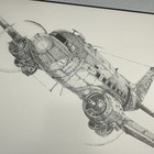 Ac-47 Spooky Art Print 229 260 Size13    X 19    Signed Robert Waltman Iii