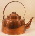 Vintage Signed A g barton 1920 s Arts And Crafts Solid Copper Handled Tea Pot