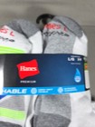 10pk Hanes Boys No Show Socks Premium Breathable X-temp  Size L 3-9