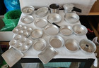 Vintage Lot Children s Play Kitchen Pots Pans Bakeware Toys Aluminum Tin