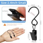 S Hooks With Clips  45 Pack 304 Stainless Steel Hanging Small-2 4inch Black