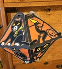 Vintage Halloween Lantern Paper Panels  Black Cats  Witch  Skull  Pixie  Nice