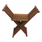 Vintage Campaign X Base Folding Desk Chair Stool End Table Mid Century A