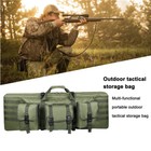 Tactical Double Rifle Bag Gun Range Padded Soft Carbine Backpack Carry Case Grn