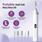Nail Kit Portable Electric Nail File Set Manicure Pedicure Tool Nail Drill Bits