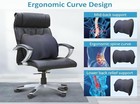 Lumbar Support Pillow Memory Foam Back Cushion - Dark Gray Standard Orthopedic