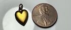 Antique 14k Puffy Heart Charm Pendant Victorian Art Nouveau Deco Vintage  cp28 