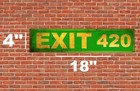 Street Sign Metal Aluminum 4 x18  Weed 420 High Marijuana Smoke Various Styles