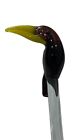 Vintage Birds Hand Blown Art Glass Swizzle Cocktail Mixer Stir Sticks Lot Of 3