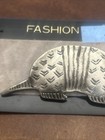 Armadillo Pin New Old Stock 1970s Or 1980s Silver Color