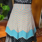 Vintage Lot Of 5 50s 60s Half Aprons Multiple Colors And Fabrics As Is