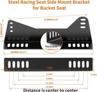 Universal Bucket Seat Mounting Bracket Kit  4-pack  - Heavy Duty L-shape Side Mo