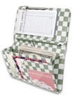 Cute Server Book For Waitress With Zipper   Magnetic Pockets     Retro Checkerboar