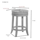 Irving 24  Swivel Rush Seat Counter Stool - Weathered Gray