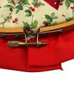 Vintage Christmas Quilted Hoop Wall Hanging   Decorative Hanging 