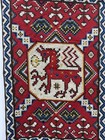 Vintage Fabulous Hand Wool Embroidered Needle Point Swedish Tapestry Textile 