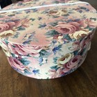 Tri-coastal Design Round Floral Hat Box Decorative Storage Box W  Lid Rose 12x5