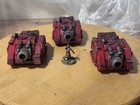 3  Red Used Siege 3-d Printed With Scratch Built Parts 