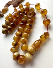 Antique Natural Baltic Amber 52g  Islamic Prayer Rosary Tablet 33 Beads Misbaha