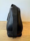 Vintage Black Leather Slr Camera Bag W  Shoulder Strap   Storage  Made In Japan