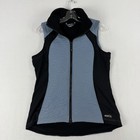 Kerrits Quilted Riding Vest Blue Black Equestrian Horseshoe Full Zip Size Small