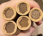 Sealed Obw Roll With Indian Cent End - First National Bank Denver Wheat Pennies