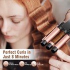 Bestope Pro Waver Curling Iron - 3 Barrel Hair Crimper  5 In 1 Curling Wand Set
