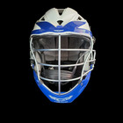 White Blue Cascade Pro-7 Helmet W  Chinstrap Lightly Used Lacrosse