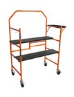Wen 4-foot Portable Rolling Scaffolding  500-pound-capacity With Foldable Des   