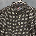 Vintage Chaps Ralph Lauren Geometric Print Button Down Shirt Xl Preppy 2k Artsy