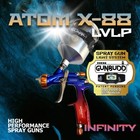 Atom X88 Infinity 1 3 And 1 4 Tip Tool Pistol Spray Gun Paint Cars Devilbiss 
