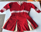 50   s 60   s Vintage Sweater   Pleated Skirt Cheerleader Cheerleading Uniform