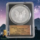 2019 W Proof Silver Eagle Pcgs Pr70dcam First Day Of Issue  Fun Show-orlando     
