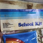 Vintage Rainbow School Supply Kit Pouch Pencil Eraser Retro 80s Sealed