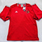 Louisville Cardinals Sweatshirt Men s Large Red Adidas Baseball College Ncaa Nwt