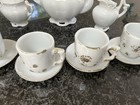 Vintage Porcelain Child   s Tea Set Gold Roses Shabby Chic 1900s Set Of 6