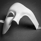 Mens Half Phantom Of The Opera Venetian Costume Masquerade Ball Mask  white 