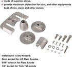 Aluminum Anode Kit For Mercruiser Bravo 3 Iii 2004-present Salt Brackish Fresh