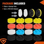 22pc 3  Car Buffing Pads Polishing Sponge Set Waxing Foam Polisher Kit For Drill