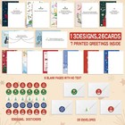 26 Pack Christmas Cards With Envelopes And Stickers  Christmas Greeting Cards   