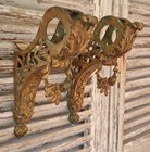 Magnificent Pair Huge Antique French Empire Style Curtain Pole Holders 19th C