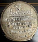 Antique Metal Bicycle Lantern   red  Green And Blue Jeweled Glass Lights